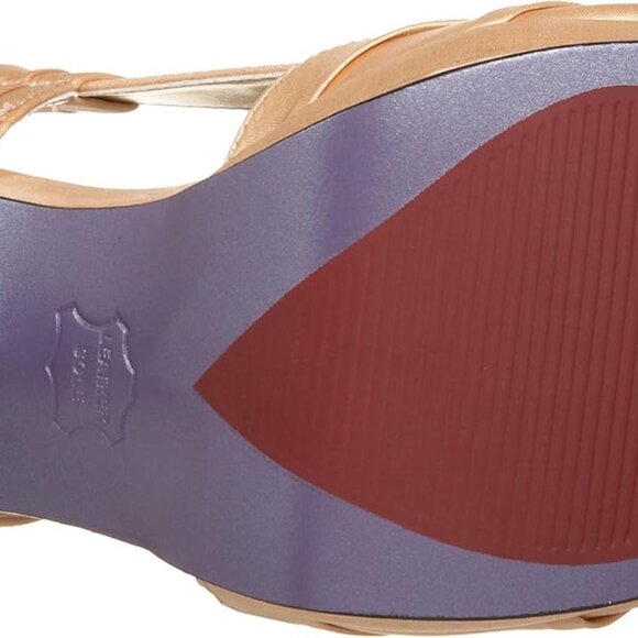 Luichiny Gettin Hitched Sandal Champagne Satin 7 7.5 8 8.5 - Picture 7 of 9